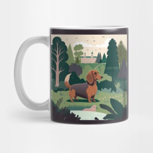 Dachshund in a Park Mug